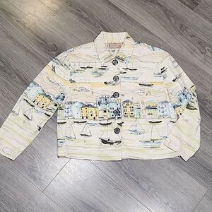 Life Style Boat City Lightweight Cotton Blazer